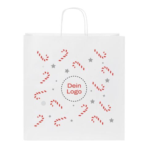 *Christmas* Kraftpapiertasche gedrehte Griffe Braun | Ho Ho Ho | Digitaldruck