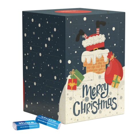 Tower Adventskalender, Graspapier ohne Werbeanbringung | Share Schokotäfelchen