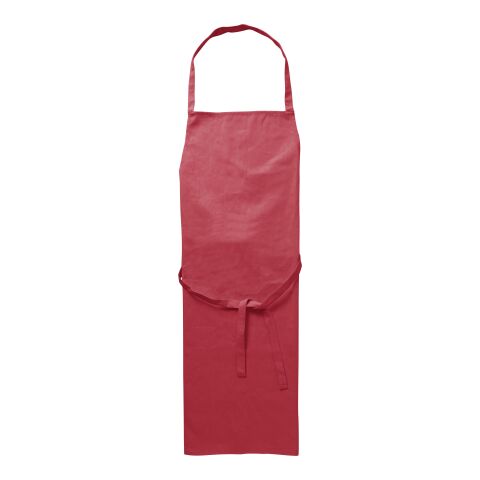 Werbeartikel Mindy Latzschürze Kochschürze Grillschürze Polyester 200g/m² pflegeleicht Gastronomie Event Werbemittel robust – Rot – mit Logo bedruckt