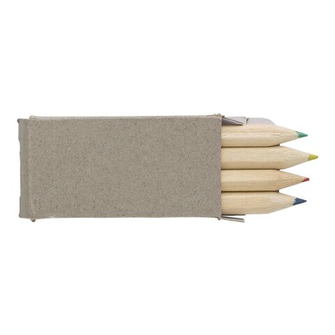 Mini-Bleistift-Set aus Holz Kai Braun | ohne Werbeanbringung | Nicht verfügbar | Nicht verfügbar