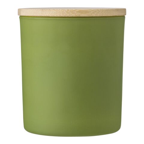 Werbeartikel Glaskerze Lucas – grün – mit Logo bedruckt