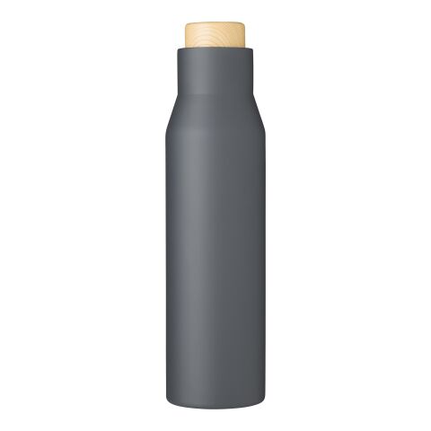 Firmengeschenk Thermosflasche Christian – grau – mit Gravur 500 ml Edelstahl doppelwandig für den Außendienst