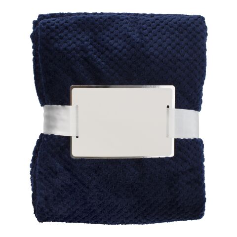 Werbegeschenk Picknickdecke Nikolai 230 gr/m² – blau – mit Logo bedruckt für Teamevents