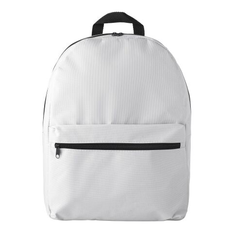 Werbeartikel Rucksack aus Polyester "Small" (600D) – weiß – mit Logo bedruckt