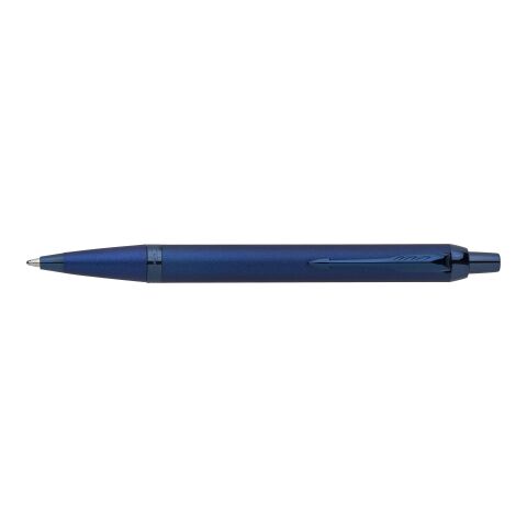 Firmengeschenk Parker IM Monochrome PVD-Kugelschreiber – blau – lasergraviert mit Klickmechanismus und blauer Tinte