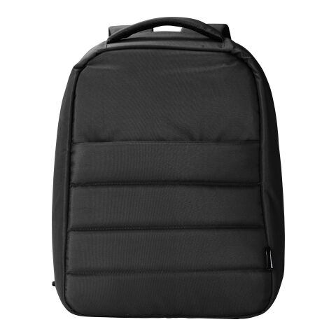RPET-Polyester (300D) Anti-Diebstahl-Laptop-Rucksack Calliope Schwarz | ohne Werbeanbringung | Nicht verfügbar | Nicht verfügbar