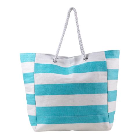 Strandtasche &#039;Ludo&#039; aus Baumwolle/Polyester Hellblau | ohne Werbeanbringung | Nicht verfügbar | Nicht verfügbar