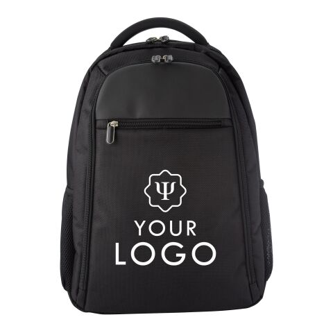 Laptop Rucksack &#039;Mondrian&#039; aus Polyester Schwarz | ohne Werbeanbringung | Nicht verfügbar | Nicht verfügbar