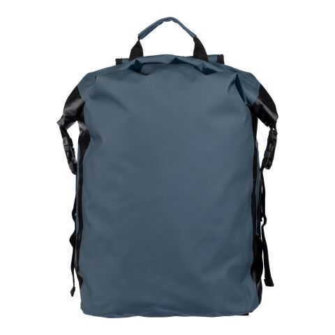 Werbeartikel Plane (250D) Roll-Top-Rucksack Hermann – Grau – mit Logo bedruckt