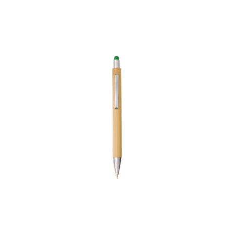 Kugelschreiber aus Bambus mit Touchpen limone | ohne Werbeanbringung | Nicht verfügbar | Nicht verfügbar