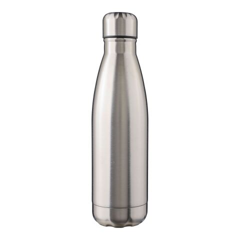 Werbeartikel Cliff 650 ml Trinkflasche aus recyceltem 304 Edelstahl einwandig & leicht mit Schraubverschluss & Geschenkbox – silber – mit Logo
