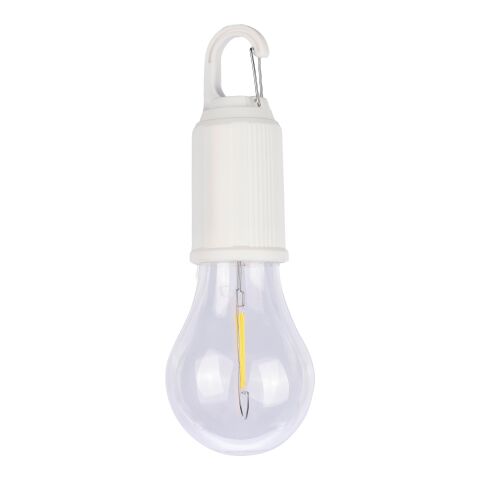 Werbeartikel ABS-Glühbirne Dalton – weiß – mit Logo bedruckt