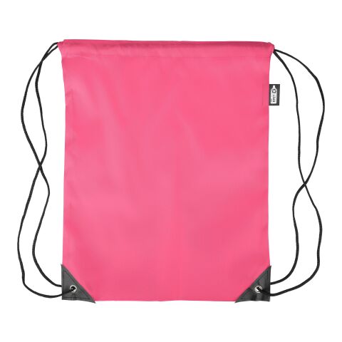 Werbeartikel rPET 210D Polyester Rucksack mit Kordelzug Calix – Rosa – Turnbeutel / Sportbeutel mit Logo bedruckt
