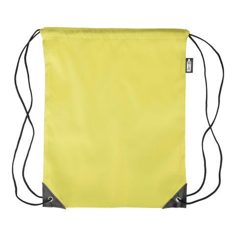 Giveaway Rucksack Calix – gelb – mit Logodruck 5 Liter nachhaltiger Sportbeutel für Festivals & Events aus recyceltem rPET