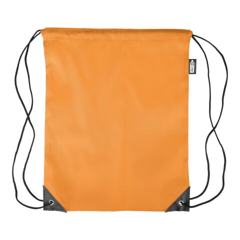 Giveaway Rucksack Calix – orange – mit Logo bedruckt 34 x 42 cm aus nachhaltigem rPET als praktischer Sportbeutel für Events