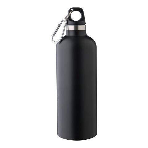 Doppelwandige Flasche aus recyceltem Edelstahl (500 ml) Lysandra Schwarz | ohne Werbeanbringung | Nicht verfügbar | Nicht verfügbar