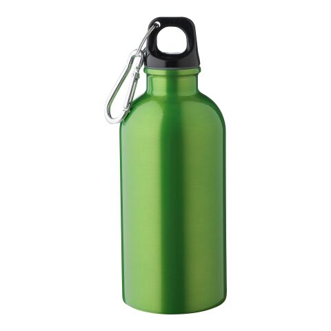 Werbeartikel Edelstahl-Trinkflasche Sable – hellgrün – mit Logodruck 400 ml nachhaltig aus recyceltem Material für Outdoor-Events