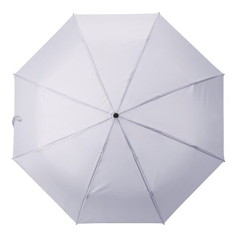 Werbeartikel RPET 190T Regenschirm Brooklyn | Weiß | mit Logo bedrucken