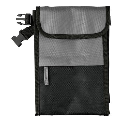 Werbeartikel rPET Polyester (600D) Kühltasche Eira – Grau – mit Logo bedruckt