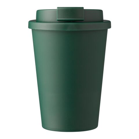 Werbeartikel 350 ml PP To-Go Becher Gabriela mit Schraubdeckel & verschließbarer Trinköffnung für unterwegs – grün – mit Logo bedruckt
