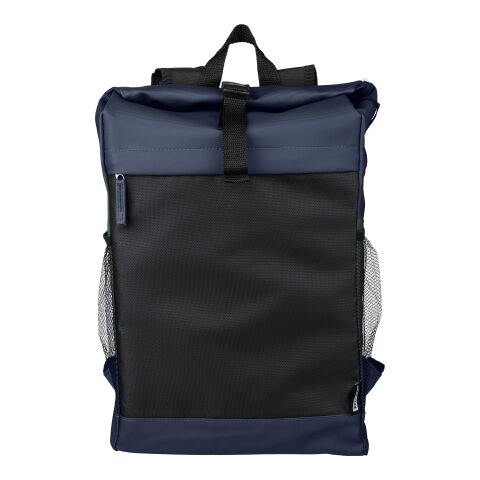 rPET-Polyester (600D) Rolltop-Rucksack Yani Blau | ohne Werbeanbringung | Nicht verfügbar | Nicht verfügbar