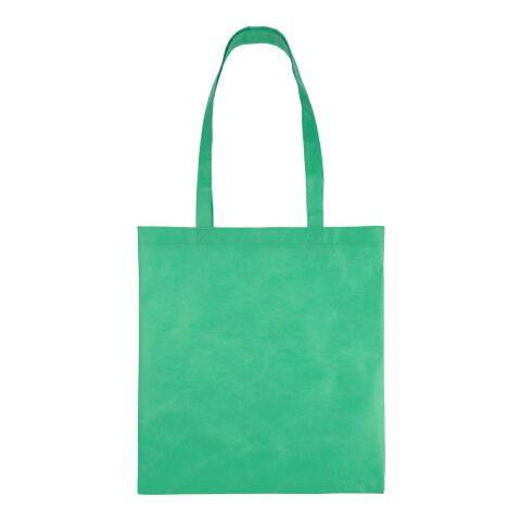 Werbeartikel Einkaufstasche aus recyceltem Vliesstoff (80 g/m2) Vian – grün – mit Logo bedruckt
