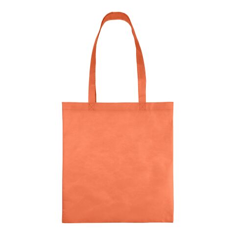 Werbeartikel Einkaufstasche aus recyceltem Vliesstoff (80 g/m2) Vian – orange – mit Logo bedruckt