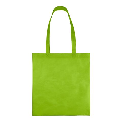 Werbeartikel Einkaufstasche aus recyceltem Vliesstoff (80 g/m2) Vian – limone – mit Logo bedruckt