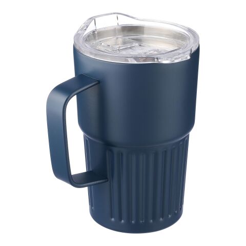 Recycelter Edelstahl-Reisebecher mit doppelter Wand (450 ml) von Calo Grün | ohne Werbeanbringung | Nicht verfügbar | Nicht verfügbar