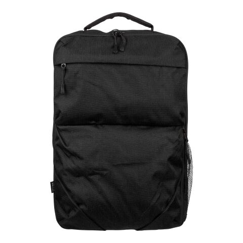 rPET (300D) Polyester Ocean Bound Rucksack Tova Schwarz | ohne Werbeanbringung