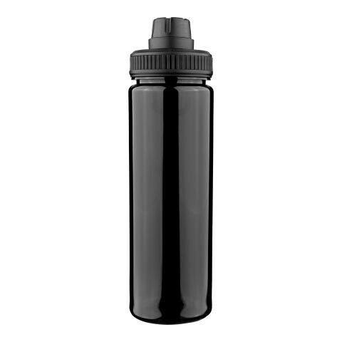 Werbeartikel Olivian 750 ml Trinkflasche aus recyceltem rPET nachhaltig & leicht mit Tragegriff & Silikondetails – Schwarz – mit Logo bedruckt