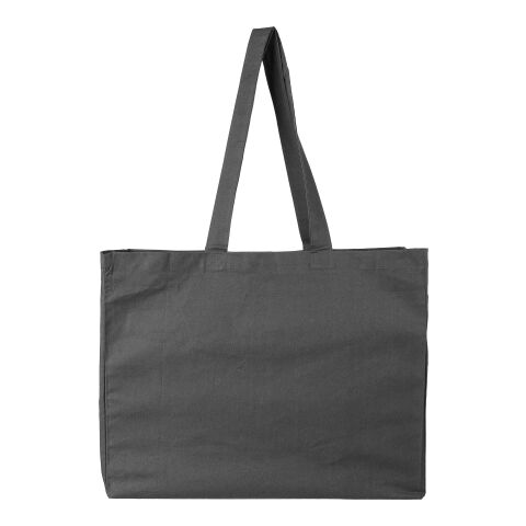 Werbeartikel Eko-Tex® Baumwolle (180 g/m2) Einkaufstasche Malina – grau – mit Logo bedruckt