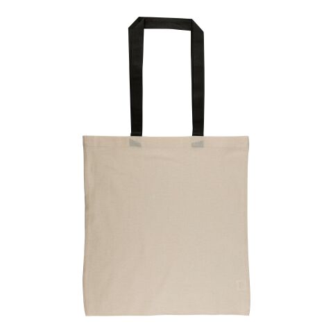 Werbeartikel Oeko-Tex® Baumwolle (140 g/m2) Einkaufstasche Maris – schwarz – mit Logo bedruckt