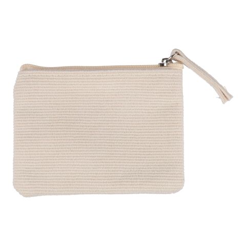 Kundengeschenk Schlüsseletui Suren – beige – mit Logo bedruckt aus weichem Cord für den Firmen-Schlüsselbund als stilvolles Accessoire