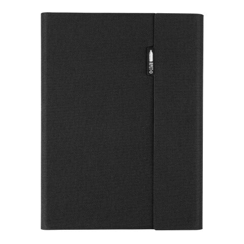 Werbeartikel rPET-Portfolio A5 Tamara – schwarz – mit Logo bedruckt