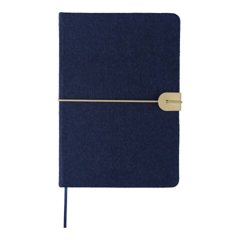 Notizbuch aus recyceltem Filz (A5) Dario Blau | ohne Werbeanbringung | Nicht verfügbar | Nicht verfügbar