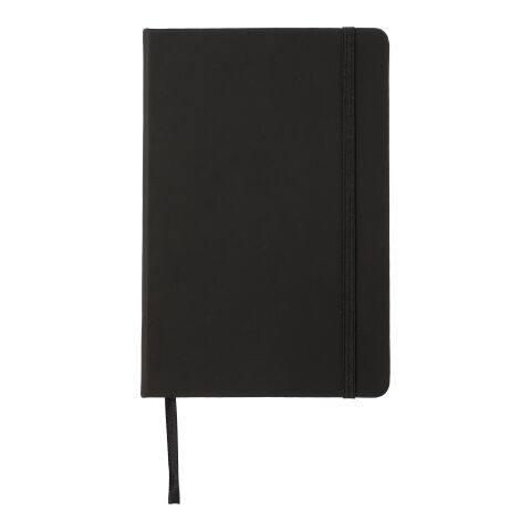 Werbeartikel PU-Notizbuch (A5) Bradley – schwarz – mit Logo bedruckt