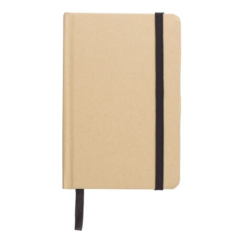 Werbeartikel Notizbuch aus recyceltem Papier (A6) John – Schwarz – mit Logo bedruckt