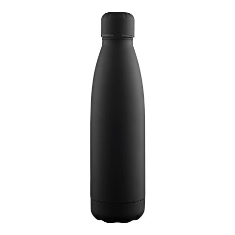 Werbeartikel Recycelte doppelwandige Trinkflasche 500 ml Sunny – Schwarz – mit Logo bedruckt
