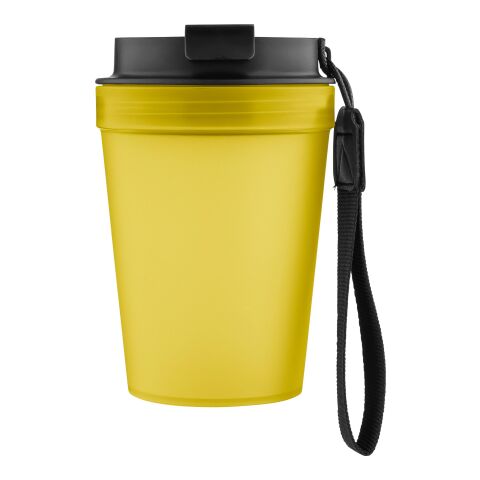 Werbeartikel Reisebecher Lush 350 ml – Gelb – mit Logo bedruckt