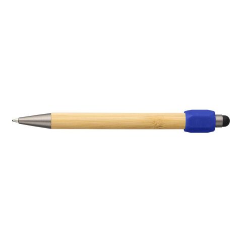 Firmengeschenk Kugelschreiber Fenn – königsblau – mit individuellem Werbedruck Bambus-ABS-Mix 1,0mm blaues nachhaltiges Schreibgerät