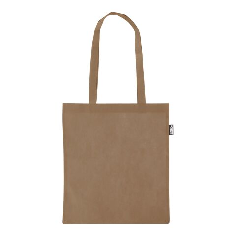 Werbeartikel Einkaufstasche Vian – braun – mit Logodruck 80g/m² 100% rPET 11l Tragkraft 7kg – nachhaltiger Shopper für Firmen-CSR