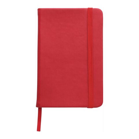 Werbeartikel Notizbuch 'Pocket' aus PU – Rot – mit Logo bedruckt