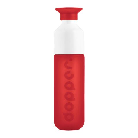Firmengeschenk Trinkflasche Dopper Original – rot – mit Logodruck, 450ml, Cradle-to-Cradle, windenergie-produziert, nachhaltige Mehrwegflasche