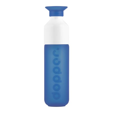Firmengeschenk Trinkflasche Dopper Original – blau – mit Werbedruck 450ml, Cradle to Cradle zertifiziert, nachhaltige Mehrwegflasche