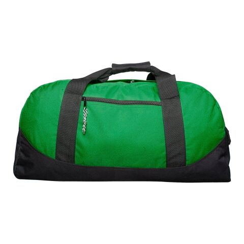 Mitarbeitergeschenk Sporttasche Fitness – hellgrün – mit Logo bedruckt 35 Liter geräumige Reisetasche für das Team und unterwegs
