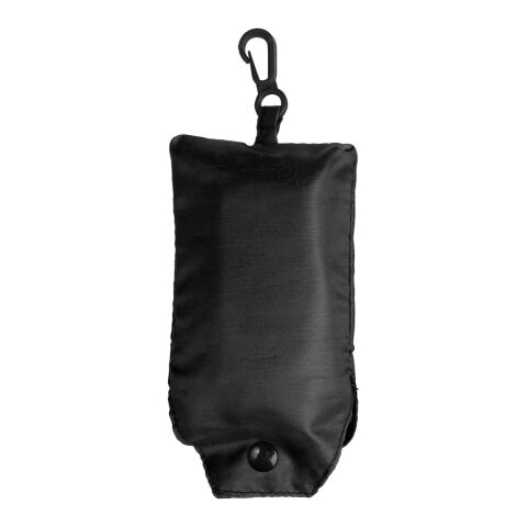 Werbeartikel Einkaufstasche Streets – schwarz – mit individuellem Logodruck platzsparende faltbare Tasche als nachhaltige leichte Stofftasche