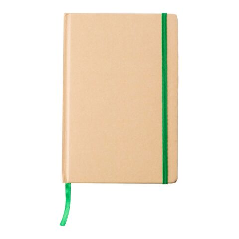 Nachhaltiger Werbeartikel Notizbuch aus recyceltem Papier (A5) Gianni – limone – mit Logo bedruckt