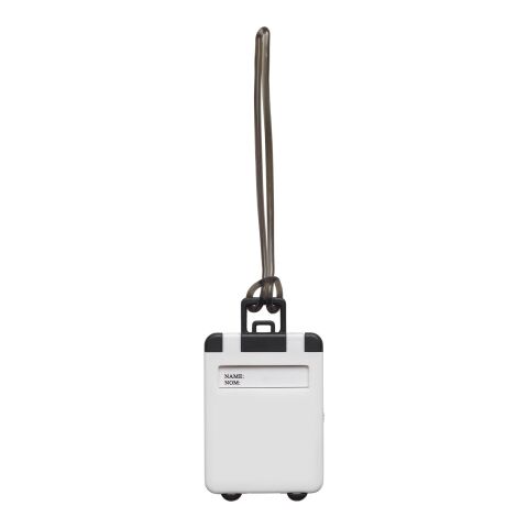 Werbeartikel Kofferanhänger 'Gate' aus Kunststoff – weiß – mit Logo bedruckt