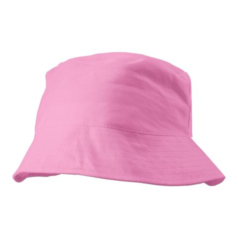 Werbeartikel Sonnenhut 'Safari' aus 100% Baumwolle – rosa – mit Logo bedruckt